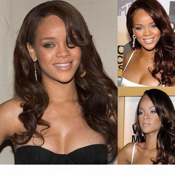

super soft #4 unprocessed brazilian virgin human hair natural wave glueless lace front wigs for black women