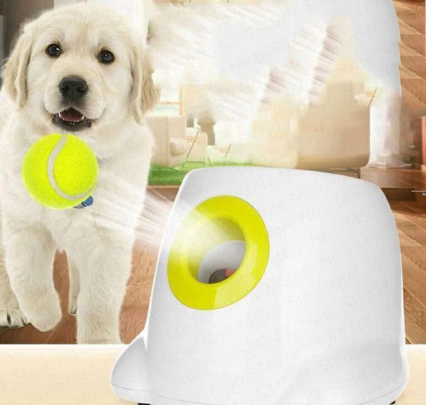 

dog pet toys tennis launcher automatic throwing machine pet ball throw device 3/6/9m section emission with 3 balls a7owq