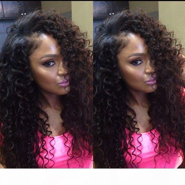 

#2 dark brown peruvian human hair glueless full lace wigs peruvian curly hair human wigs lace front wigs with baby hair, Black;brown