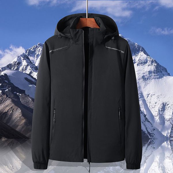 

versatile medium long coat comfortable and warm men's down jaet, Black