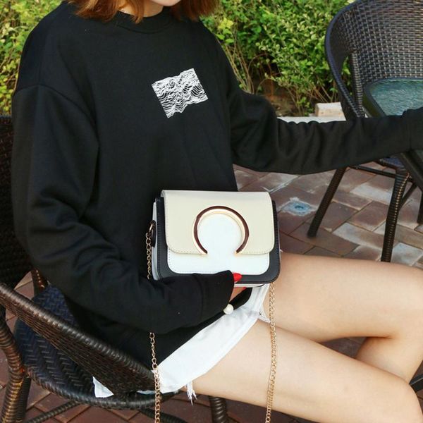 

women's fashion ring decoration patchwork crossbody shoulder bags rd
