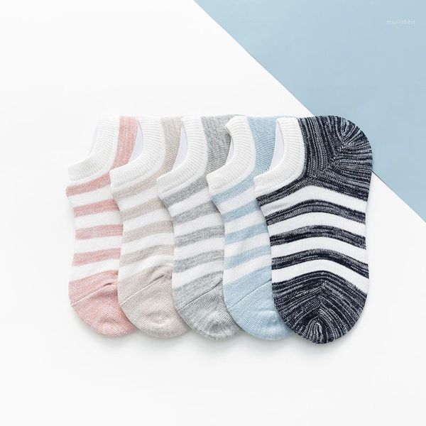 

boat socks women's shallow socks college korean spring and summer thin right-angle heel striped japanese combed cotton inv1, Black;white