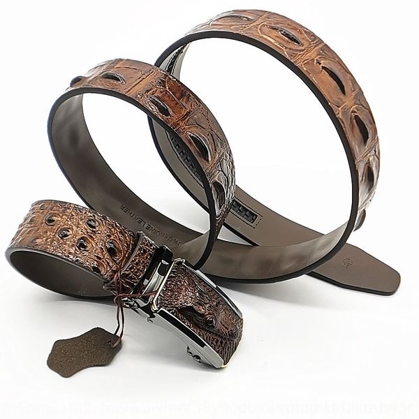 

5xcgf crocodile leather men's belt layer cowhide crocodile skinwith cowmen'shengguangtaibusiness first super hengguangtai leather, Black;brown