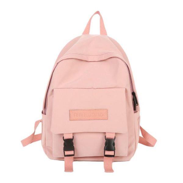 

fashion backpack solid color school bags for teenage girl casual travel backpack big capacity canvas bag women bagpack