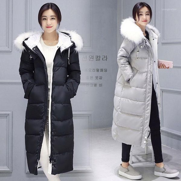 

women's trench coats women's winter jacket autumn coat women clothes 2021 korean vintage female parka fur collar warm zt40031, Tan;black