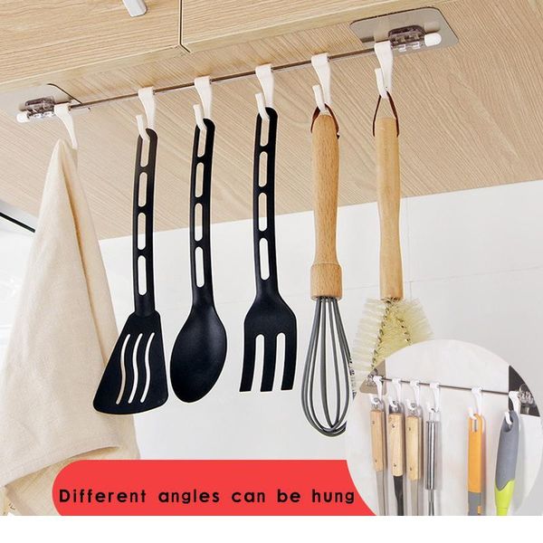 

6 hook suction cup shelf hooks kitchen gabgets cupboard home organizer storage rack pantry chest tools towels hanger bbyezy