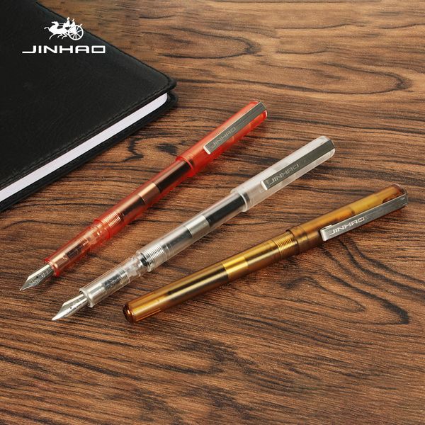 

jinhao transparent chip pens clip student pens simple and generous l supplies pen business gift pen luxury pens ink pen