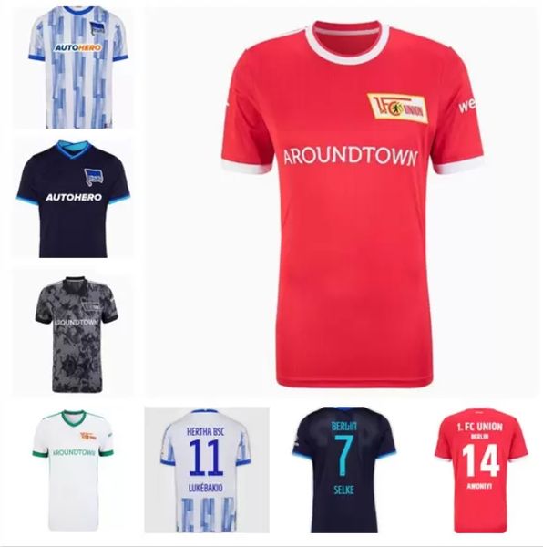 

2021 hertha bsc soccer jerseys guendouzi cunha piatek berlin ousart lukebakio football shirts 2022, Black;yellow