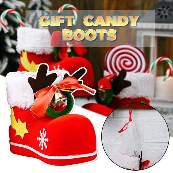 

christmas decorations 2021 decor santa boot shoes candy stocking extra large gift box decoration present child bags xmas tree decor501