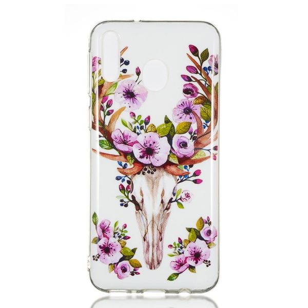 

sika deer pattern noctilucent tpu soft case for galaxy m20