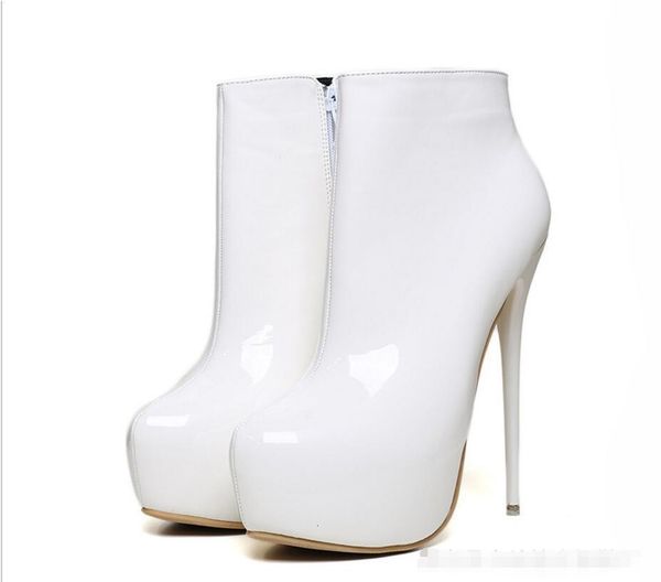 

2021 new size 41-47 super leap high winter boots side zip style women shoe rubber shoes from female fashion rqbi, Black