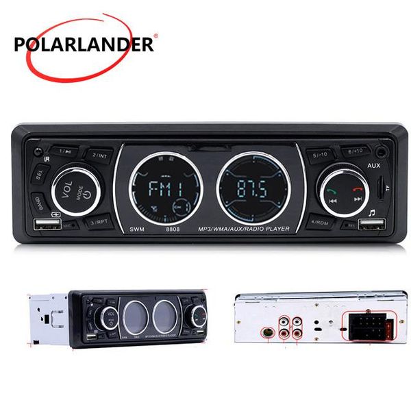 

1 din car radio mp3 stereo player dual usb tf aux fm hands music player support bluetooth