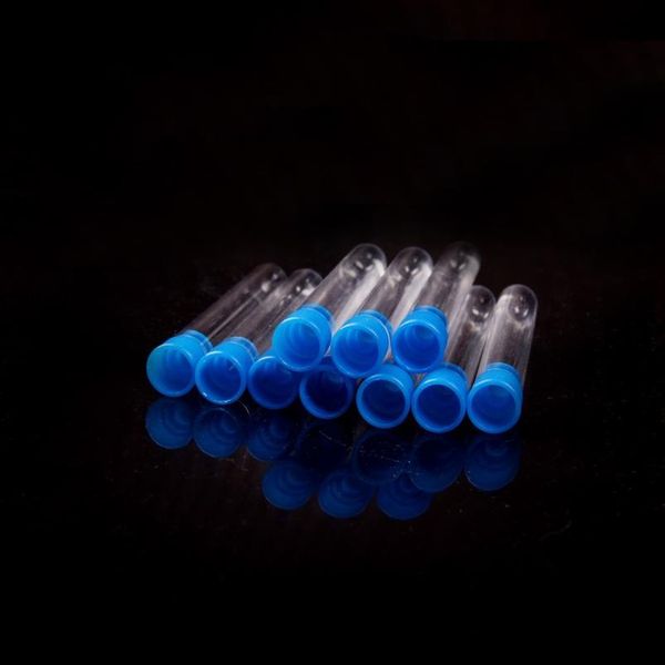 

10pcs 12*75mm plastic test tubes rimless caps lab clear supplies 10pcs bbyggr