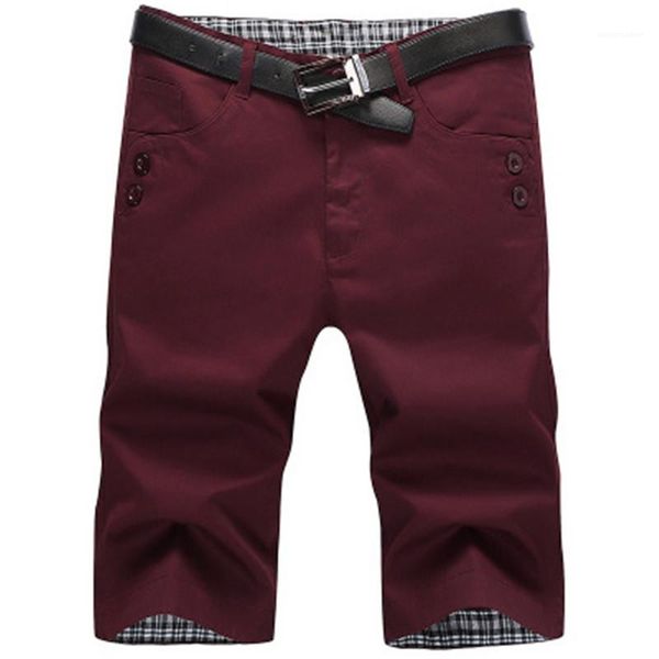 

длина дизайнер мужской плюс размер шорты брюки мужчины повседневная тонкий прямой колено шорты мода лето multipocket zipper тонкий бич, White;black