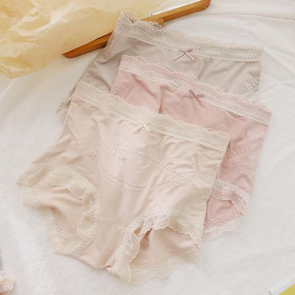 

menstrual period abdomen keep warm seamless panties women fresh wormwood underwear antibacterial briefs women n623, Black;pink