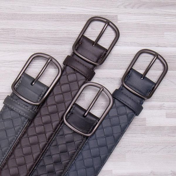 

luxury designer classic belts men cow genuine leather vintage male belt with pin buckle casual business belts, Black;brown