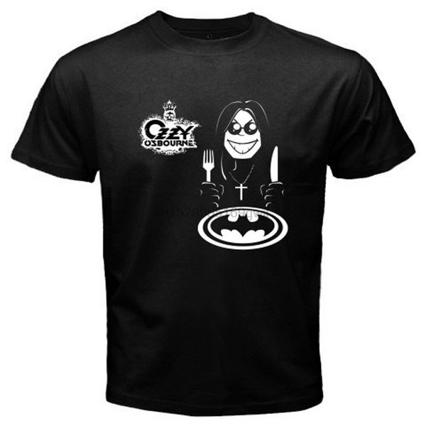 

new ozzy osbourne bat dinner logo mens black t-shirt size s-3xl sport hooded sweatshirt hoodie