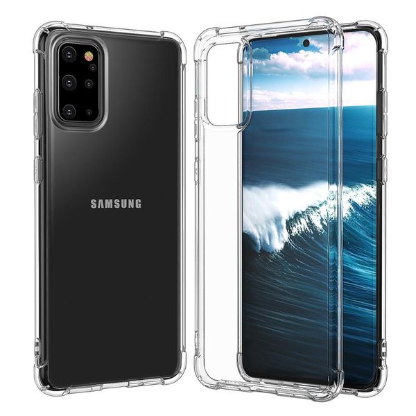 Casos de telefone à prova de choque para Samsung Galaxy S20 Ultra S10 E S10E S9 Nota 10 mais 9 A70 A50 A50 A71 A51 A40 A40 Silicon Cover Acessório