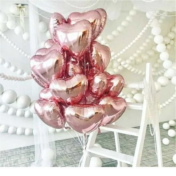 

5pcs 18inch rose gold red star heart foil balloons valentines wedding decoration helium balloon boy girl birthday party bbyglv