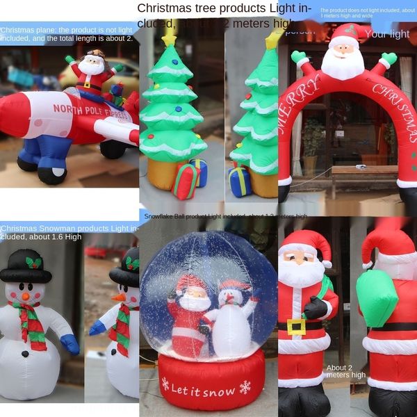 

1faww украшения арки снеговик олень олень санта-клауса рождественские украшения арки надувной снеговик лампа газа модель газа надувная sa