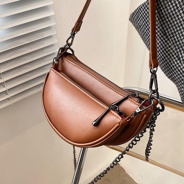 

cross body saddle leather crossbody for women 2021 travel handbag fashion simple shoulder messenger bag ladies