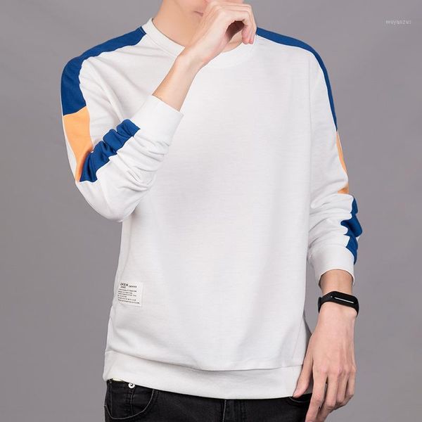 

2020 men's sweatshirt trend student long-sleeved casual bottoming autumn fashion plus size round neck pullover men's clothing1, Black