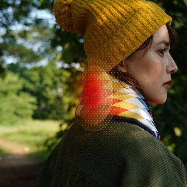 

scarves usb smart self heating scarf neck protection winter electric cold resistance warm a66, Blue;gray
