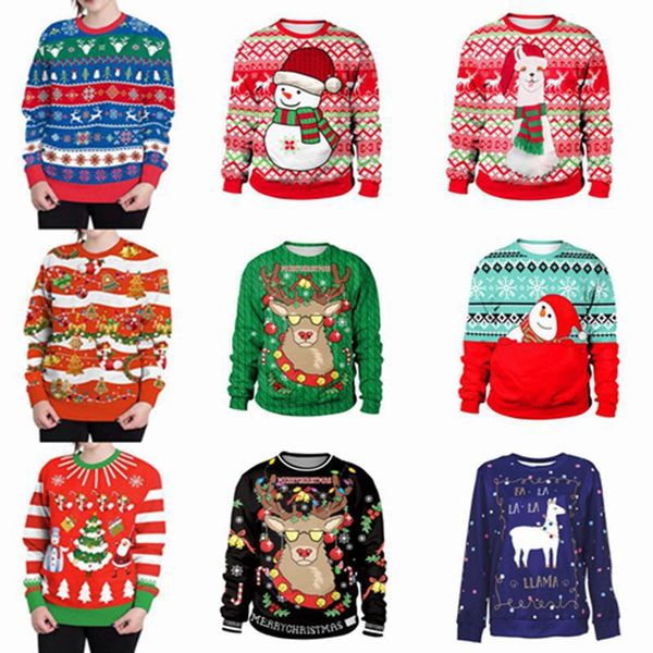 

women men christmas hoodies teenager 2020fw fashion character pattern print mens womens trendy casual party sweatshirts