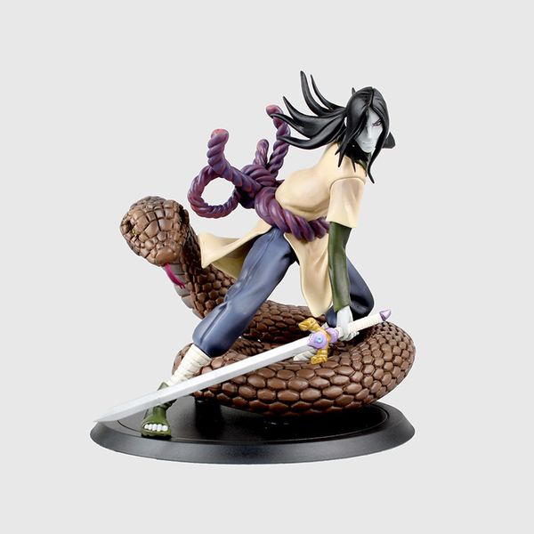 

fmrxk 14cm anime naruto orochimaru snake action figure toy with grass-cutting sword pvc collection model gift for kids t200704