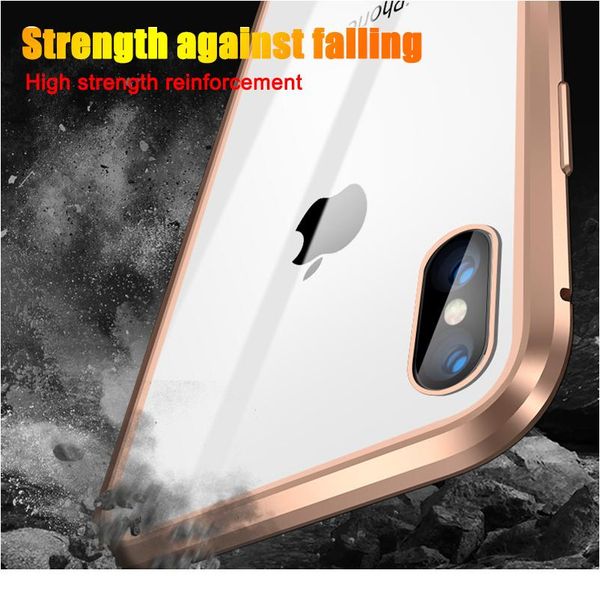 

magnetic privacy glass metal case for iphone 11 pro xs max x xr 360 anti-spy magnet case for iphon jllbdy