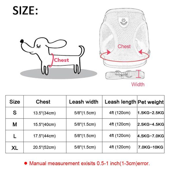 

dog harness for chihuahua pug small medium dogs nylon mesh puppy cat harnesses vest reflective walking lead leash petshop sets jlldhh