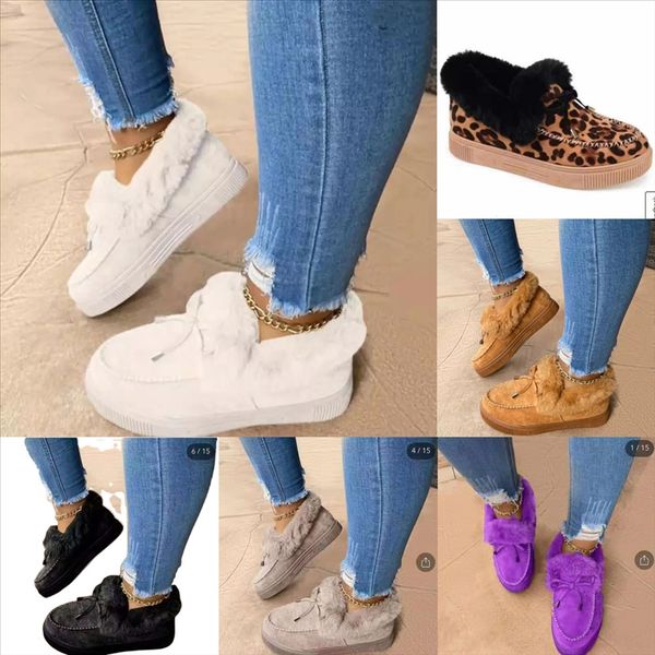 

iwdua women mop home yarn plus velvet could snow boots prints cute cotton slippers white plush warm soft cotton women slippers loves floor, Black