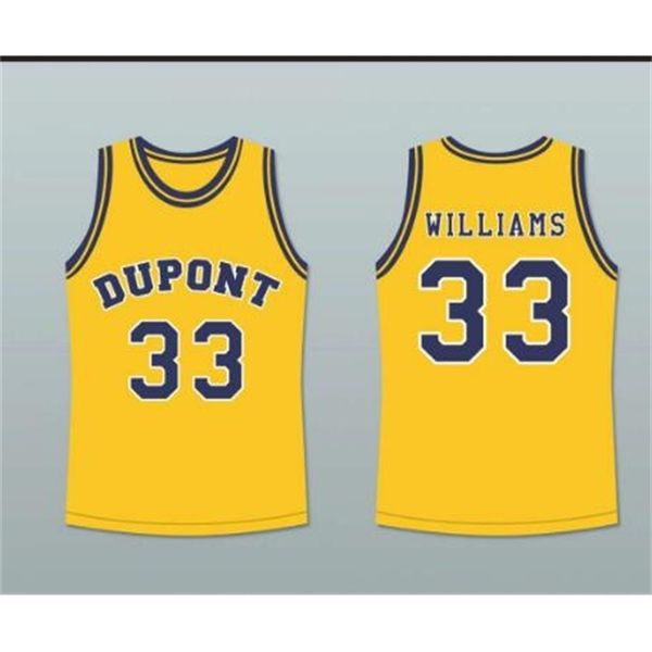 

custom 604 youth women vintage#33 jason williams dupont high school basketball jersey size s-4xl or custom any name or number jersey, Black