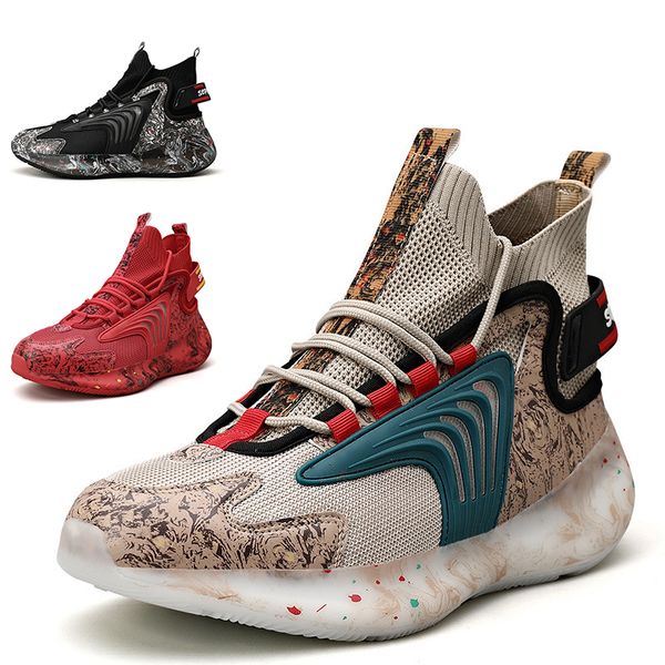 

discount non-brand men sport shoes black red white gray blue splash ink mens trainers fashion sports sneaker 40-47
