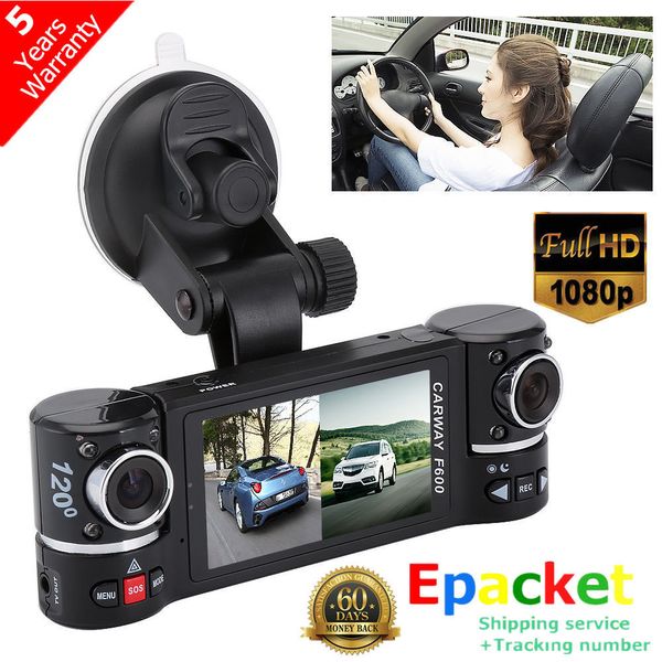 

2.7" 1080p hd car dvr cmos camera video recorder dash cam g-sensor gps dual lens new arrive