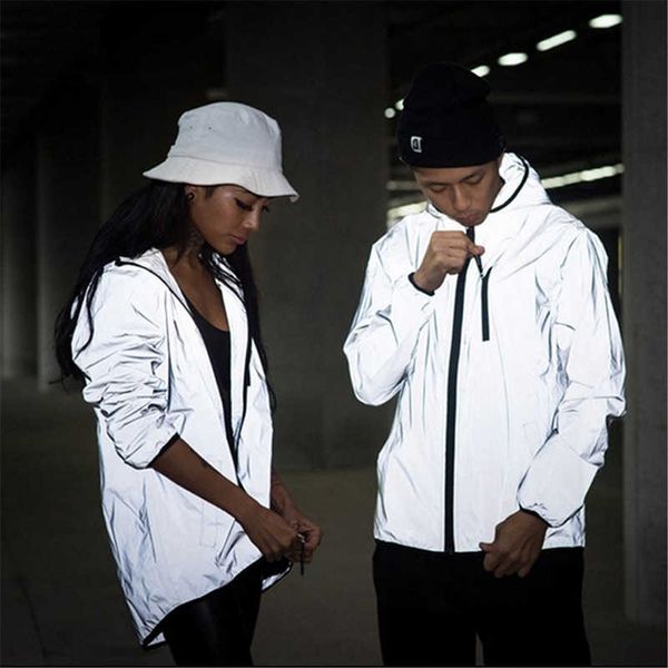 

casual men women reflective windbreaker jacket sun protection windproof casual sports jackets new arrival mens windbreaker coat, Black;brown
