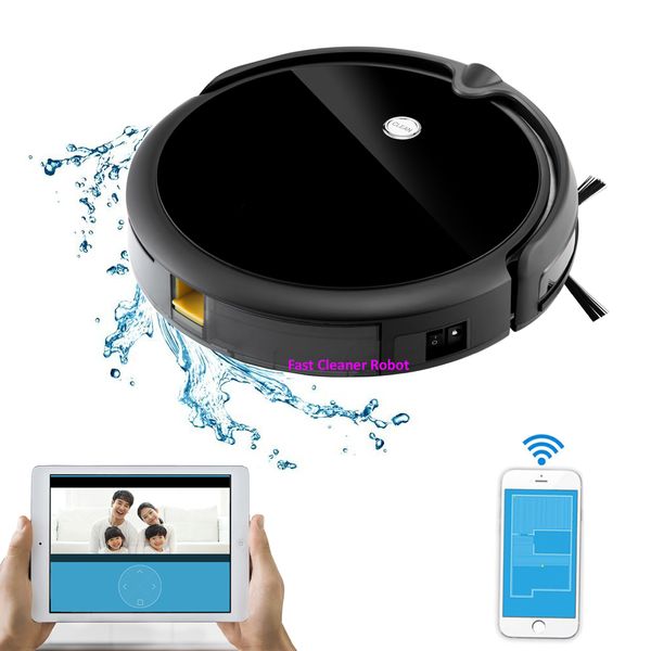

robot vacuum cleaners aspiradora cleaner with 720p camera,smart navigation mapping,smart memory,350ml water tank ,800ml big