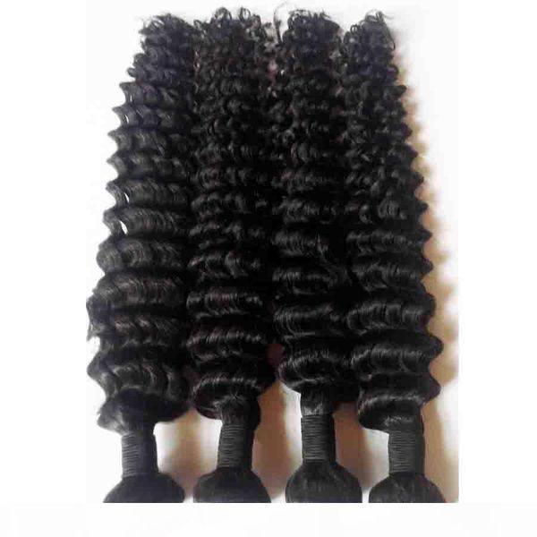 

brazilian indian human hair weft extension deep wave formula hair factory price 3 bundles natural color human hair weave dhgate, Black