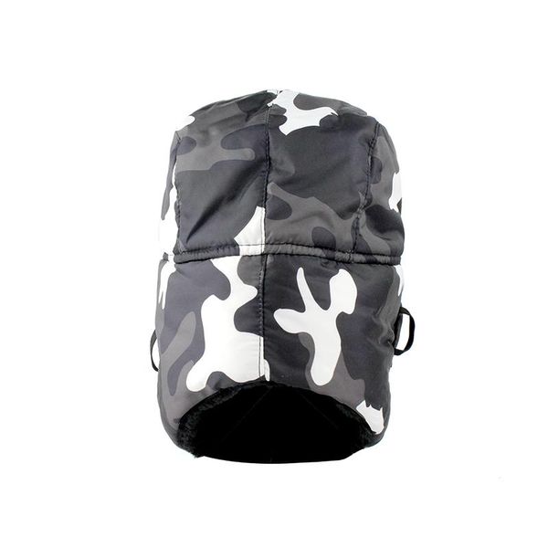 

flb] зимний теплый теплый earflap бомбардировщики шапки шапки шарф мужчин женщин русский ловушка термоплавная шапка солдат солнцезащитный с, Black;white