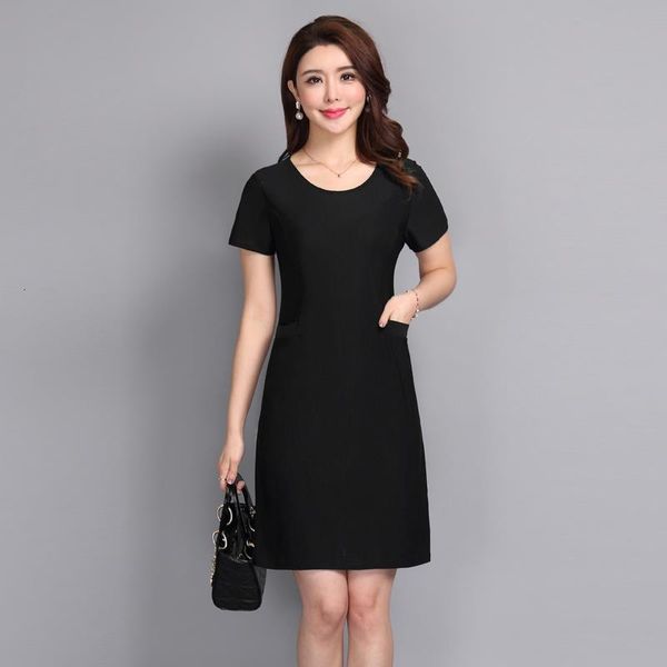 

2020 women vintage a-line summer dresses elegant short sleeve o neck print sundress new fashion women's dress, Black;gray