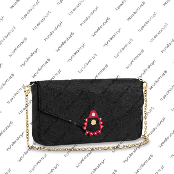 

m69515 mini crafty felicie pochette women canvas mini designer clutch hobos small bag gold chain purse bag crossbody