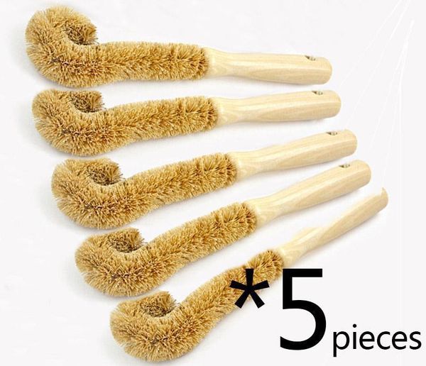 

kitchen cleaning brush natural coir brush hemp fiber non stick skillet brush oil degreasing dish washing cup pot h jllunx