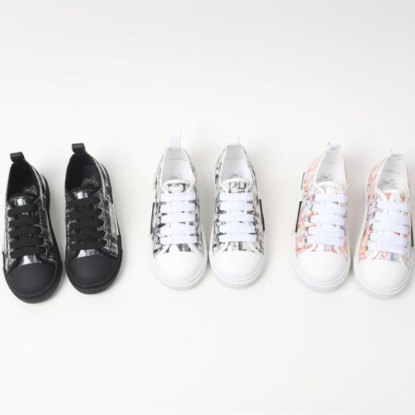 

a1 new sneakers by kids with fashion design classic oblque printing logos men women basketball shoes size 26-35, Black;red
