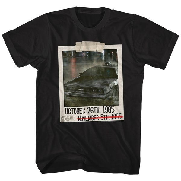 

back to the future t shirt mens october 1985 in 100% black cotton sizes sm - 5xl sport hooded sweatshirt hoodie