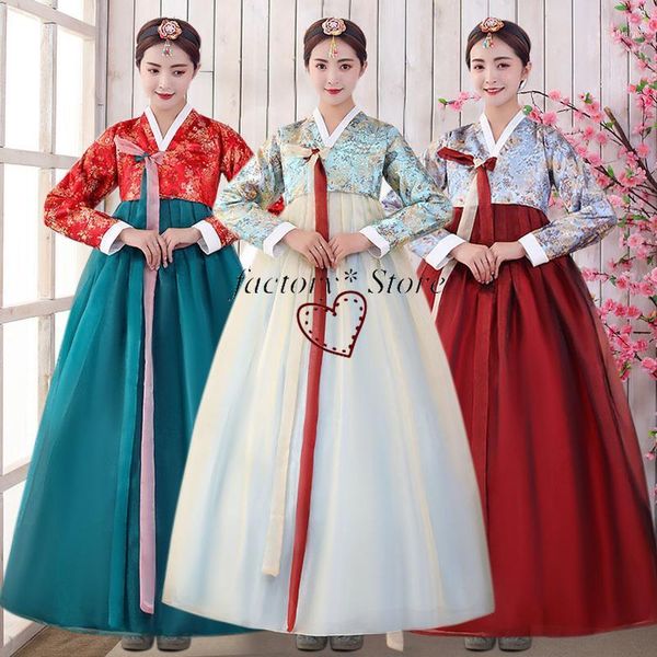 

ethnic clothing korean dress hanbok female dance clothes costumes improved long fashion clothing1, Red