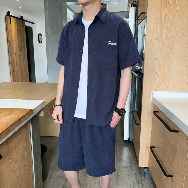 

2020 new summer short sleeve shirt for men, White;black