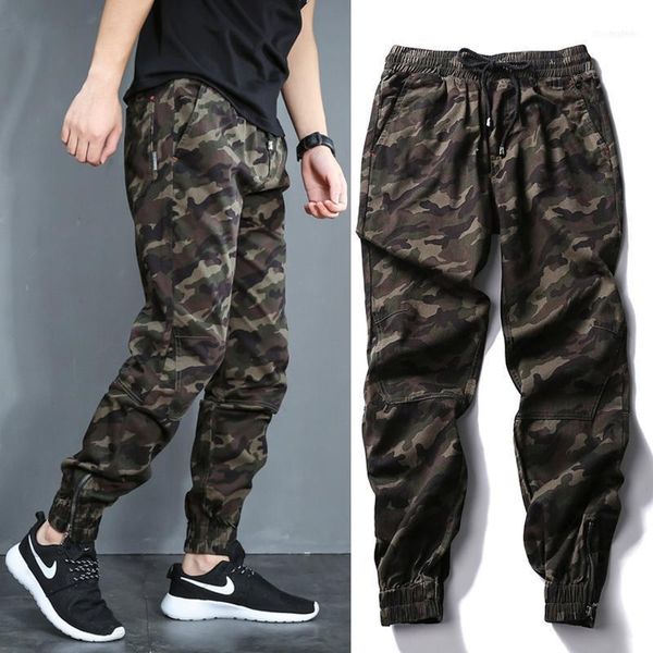 Jeans da uomo Moda Streetwear Uomo Loose Fit Pantaloni Harem mimetici Hombre Fondo allentato Cargo Pantaloni Hip Hop Men1