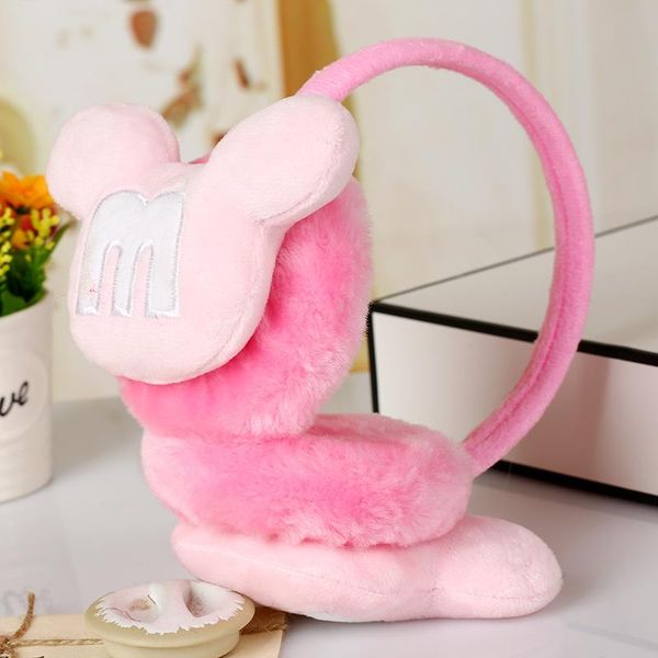 

2020 new boys and girls winter warm lovely cute fur cartoon plush children earmuffs ear thick kids ear muffs 5 colors hot, Blue;gray