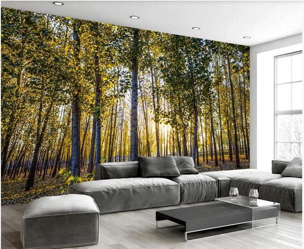 

custom p mural on the wall 3d wallpaper modern sunny forest living room home decor 3d wall muals wall paper for walls 3 d in rolls