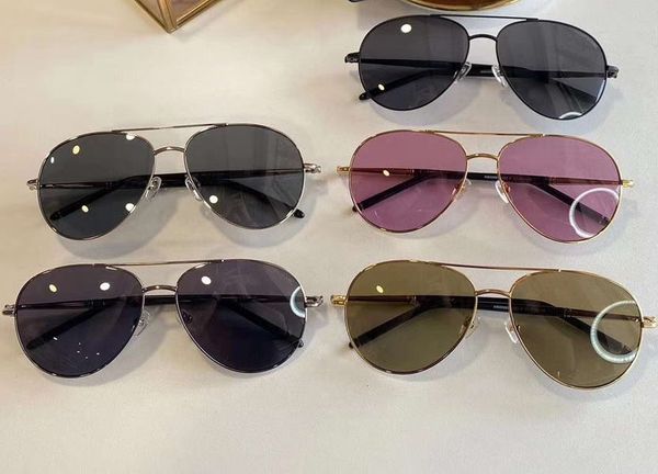 

0068 glasses sunglasses mens pilot frame grey eyewear with silver design new driving sun sunglasses classic box iteig, Slivery;brown